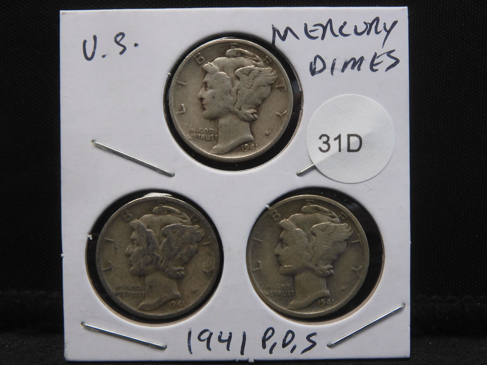 1941 P,D,S Mercury Dimes - Complete Year Set! (1 of 2)