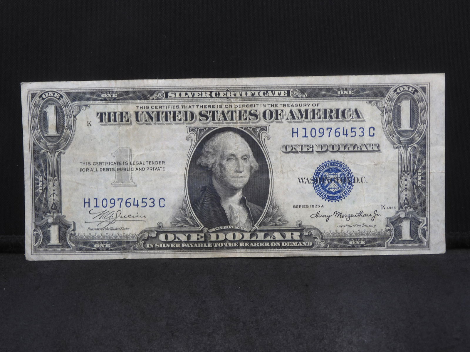 1935A $1 Silver Certificate - OFF CENTER (1 of 3)