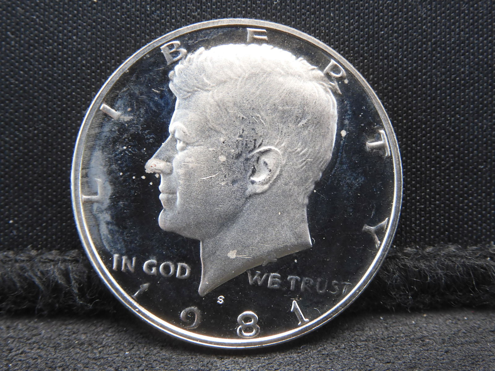 1981-S Kennedy Half.  Choice Proof.  This is the scarce Type 2 with Different S (1 of 2)