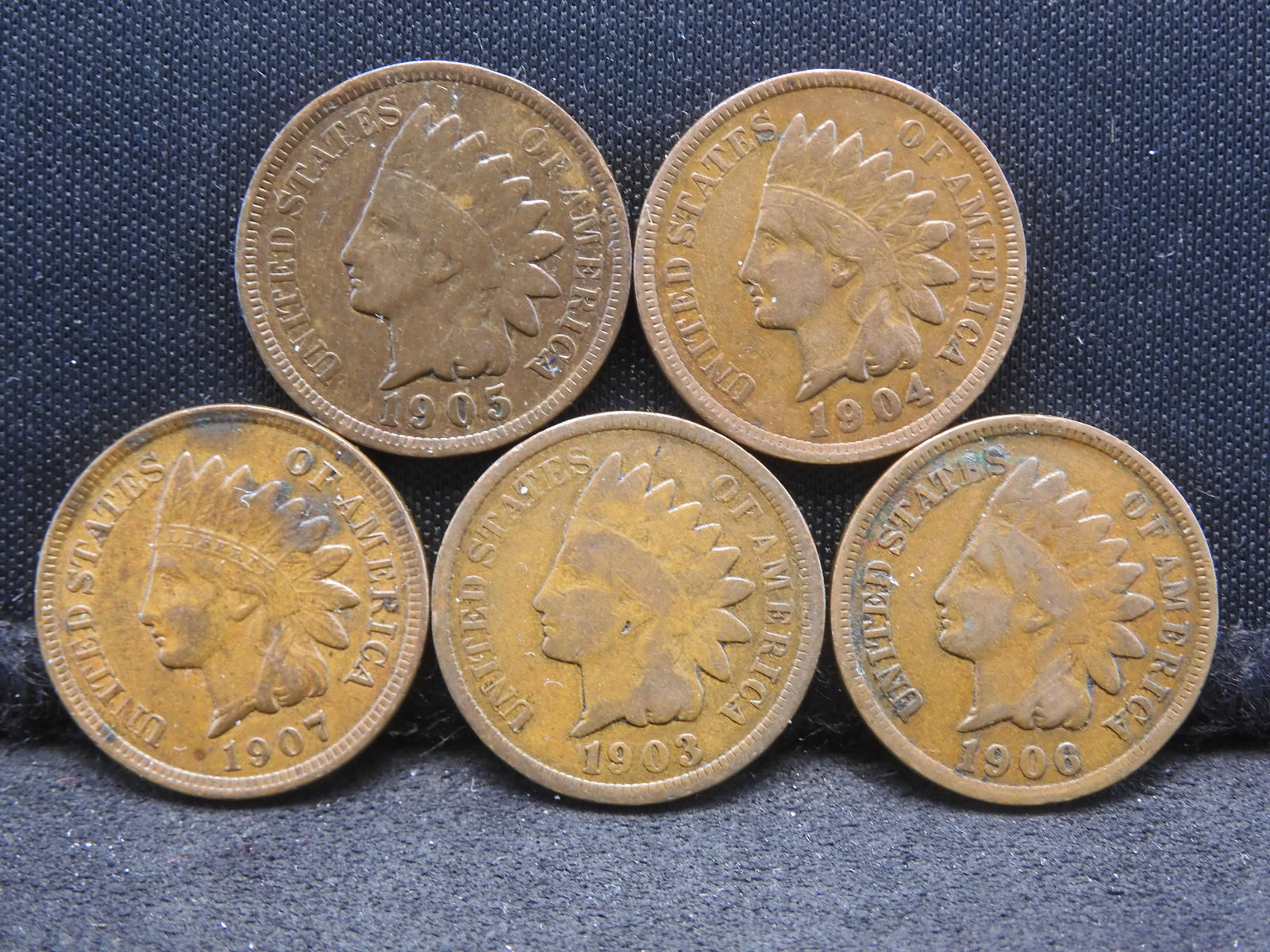 1903-1907 Indian Cents - Consecutive Dates (1 of 2)
