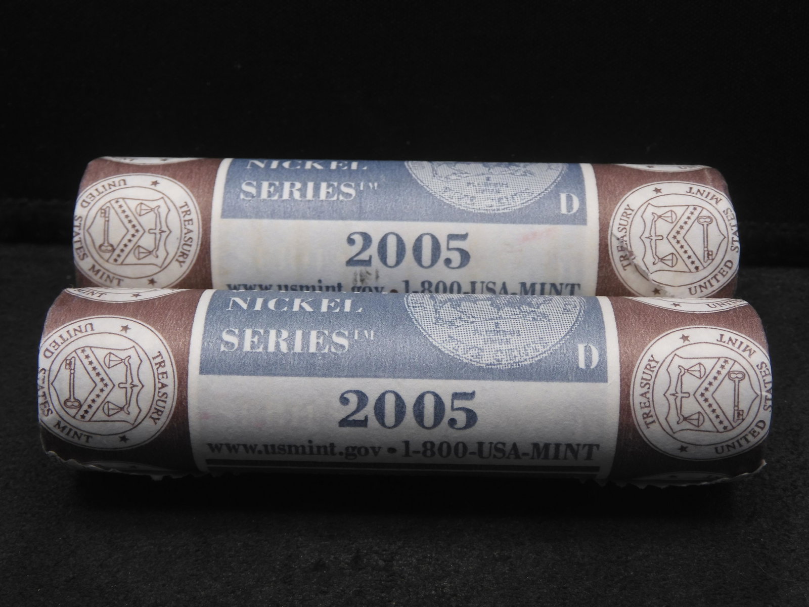 (2) 2005 P/D Westward Journey US Mint Fancy Wrap rolls of Bison Nickels. Popular and Choice BU.: (2) 2005 P/D Westward Journey US Mint Fancy Wrap rolls of Bison Nickels. Popular and Choice BU.