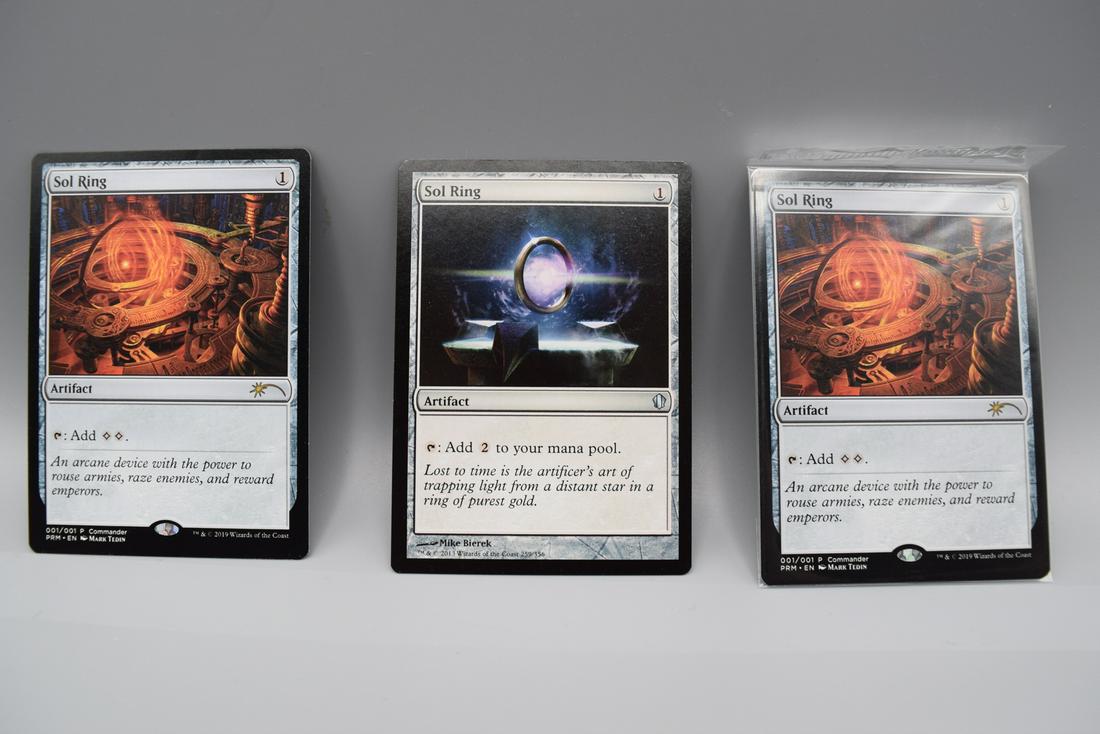 MTG Magic the Gathering Sol Ring Lot of 3 - Magic Fest Promo x2, Commander (1 of 2)