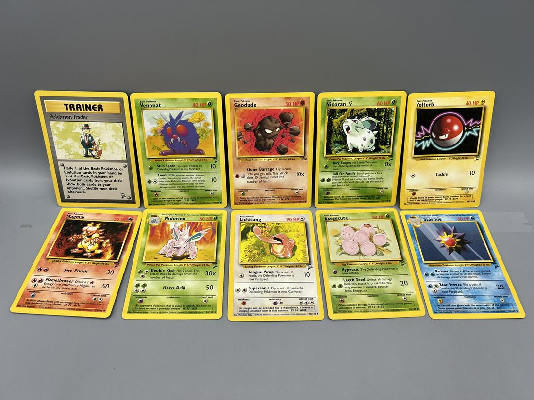 2000 Pokemon Base Set 2 Lot of 10 Cards - Varying Conditions (1 of 4)