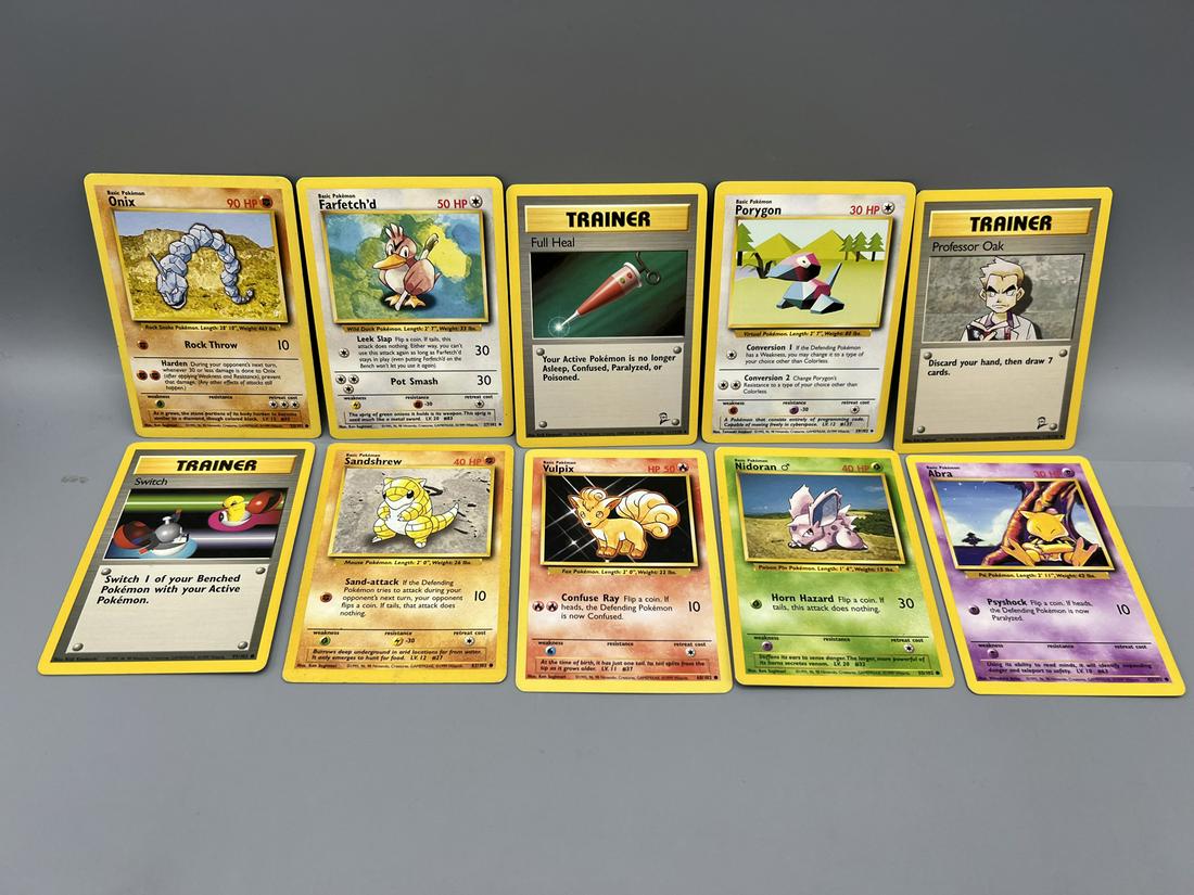 1999-00 Pokemon Base Set & Base Set 2 Lot of 10 Cards - Varying Conditions (1 of 4)