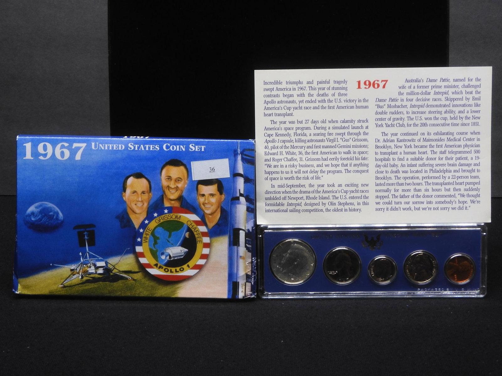 1967-P&D Coin Set w/ Apollo I Events Featured on the Cover (1 of 4)