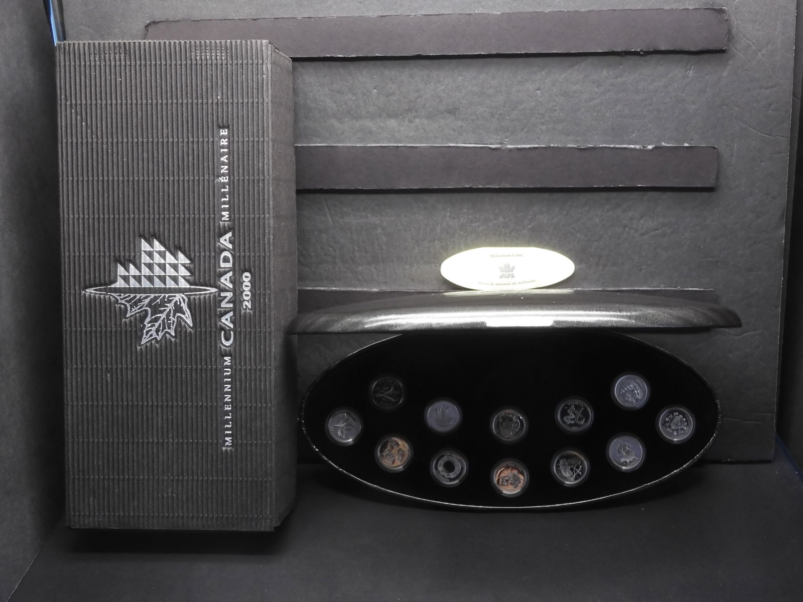 2000 Canadian Millennium Coin Set with  12 Sterling Silver Proof 25 Cent Coins (1 of 8)