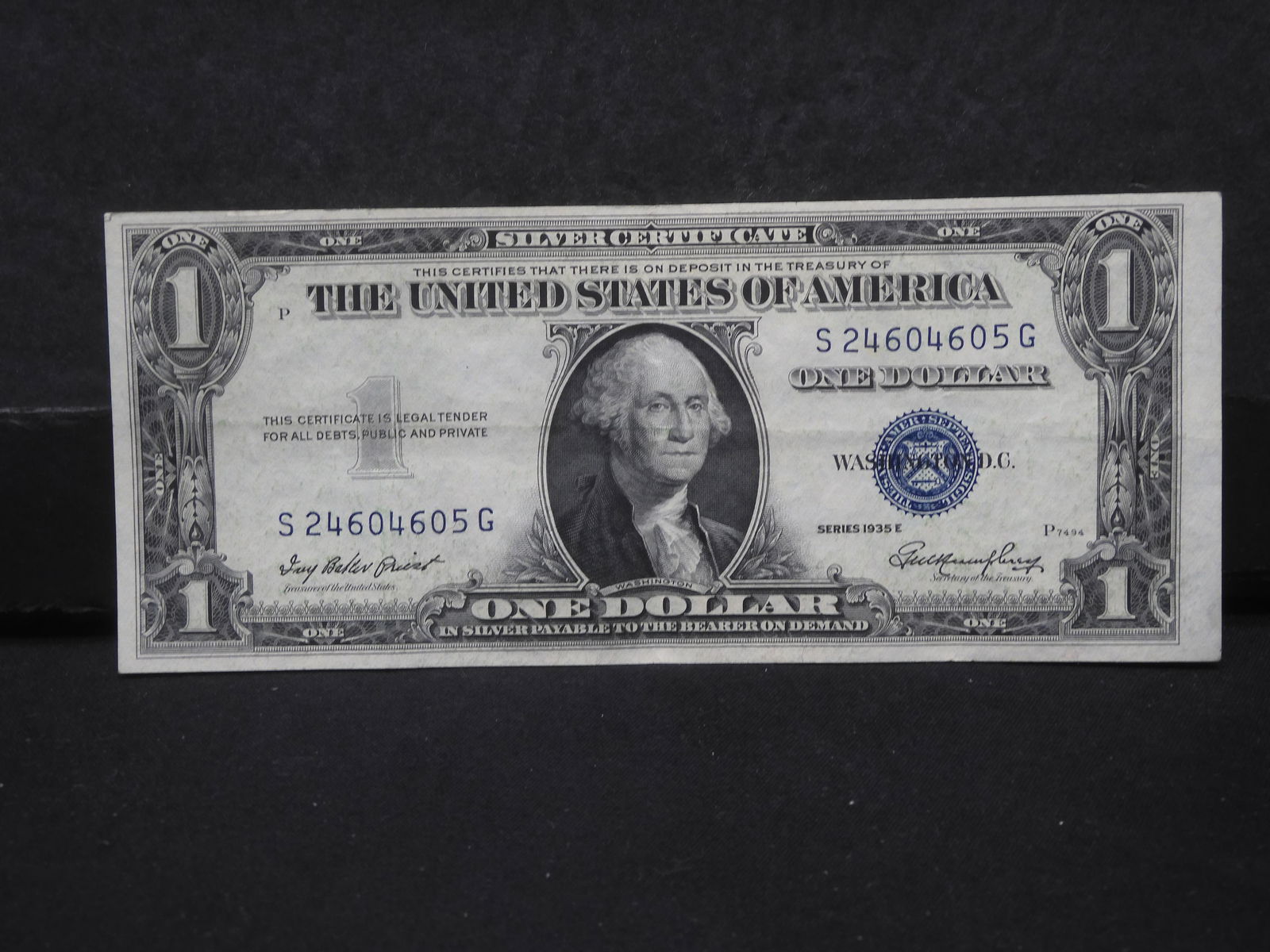 1935-E Blue Seal $1 Silver Certificate. CRISP UNC (1 of 3)