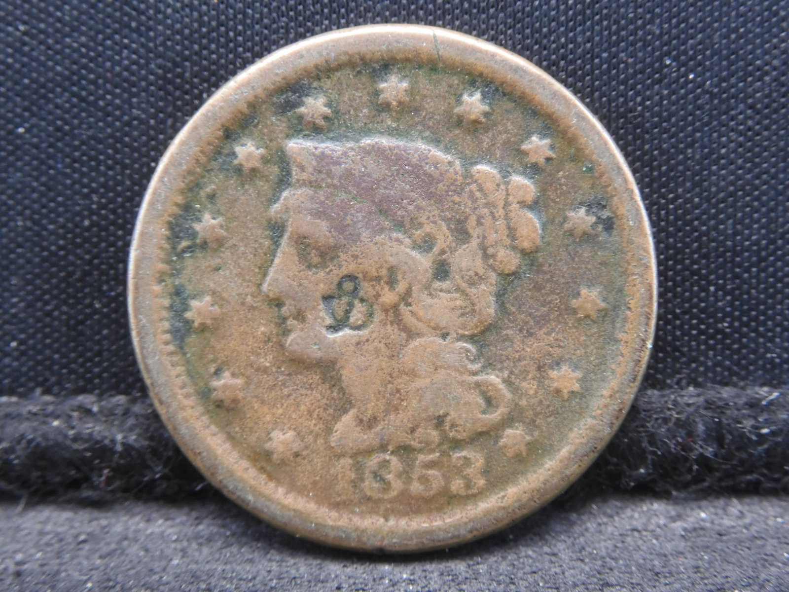 1853 Braided Hair Large Cent: 1853 Braided Hair Large Cent