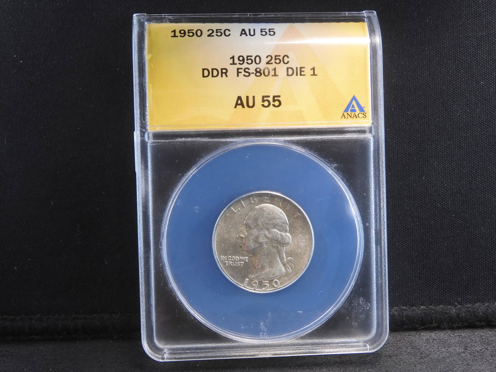 1950 Washington Quarter - ANACS AU55 (1 of 4)