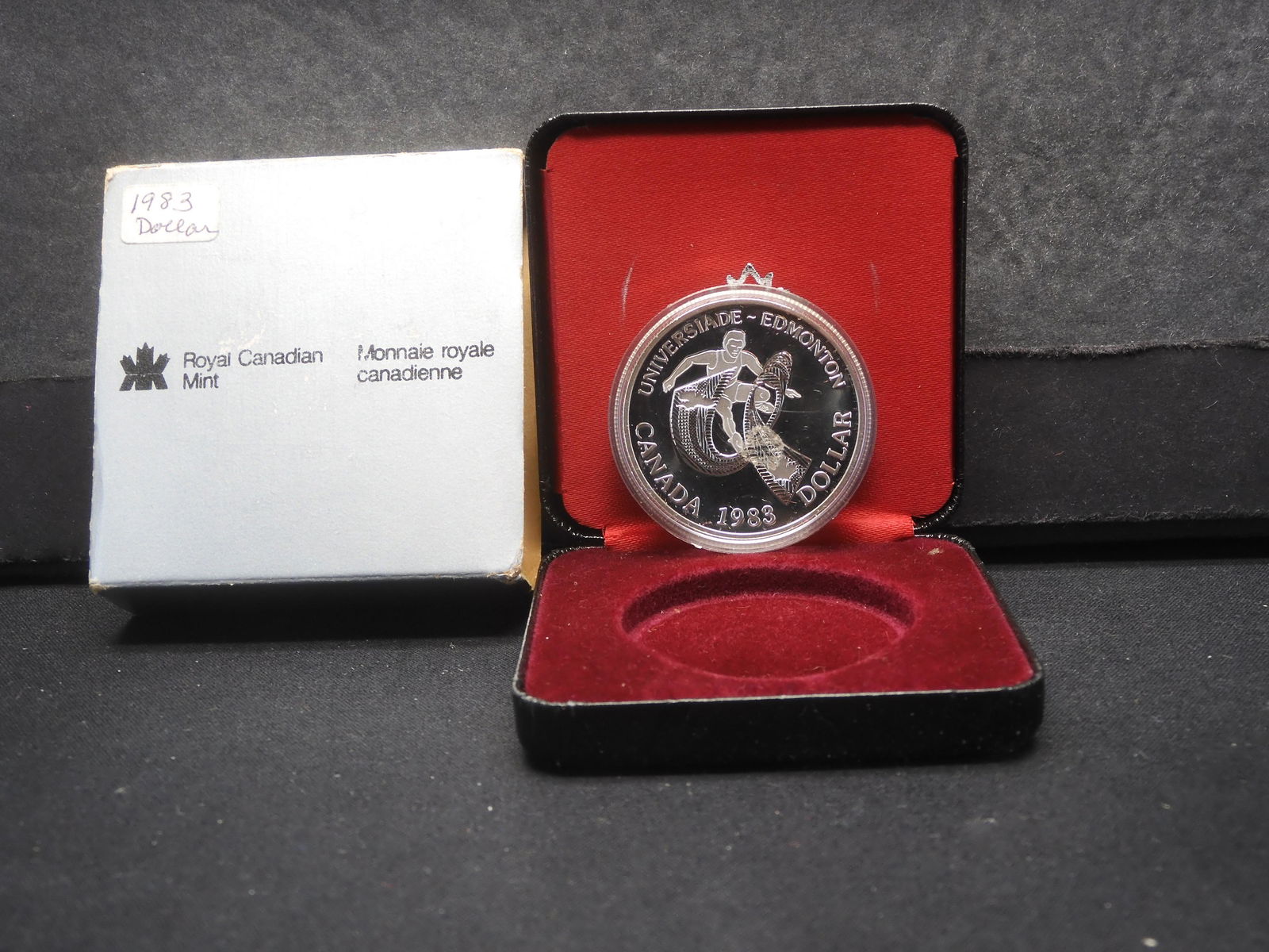 1983 Canadian Silver Dollar University Edmonton Games 50% Silver (1 of 3)
