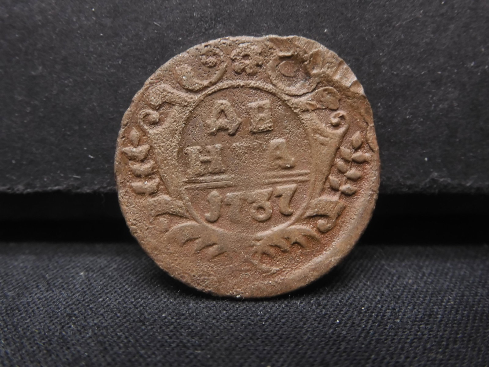 1737-Error on 3-Rare-Soviet, Empress Anna 1/4 Kopek, 286 years old!: 1737-Error on 3-Rare-Soviet, Empress Anna 1/4 Kopek, 286 years old!