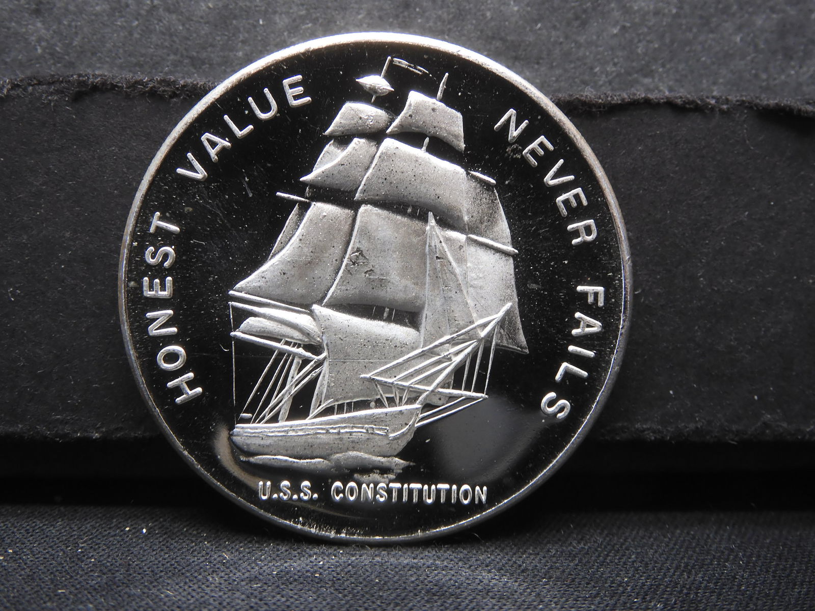 1 Ounce-.999% pure silver, medallion-USS Constitution-BU (1 of 2)