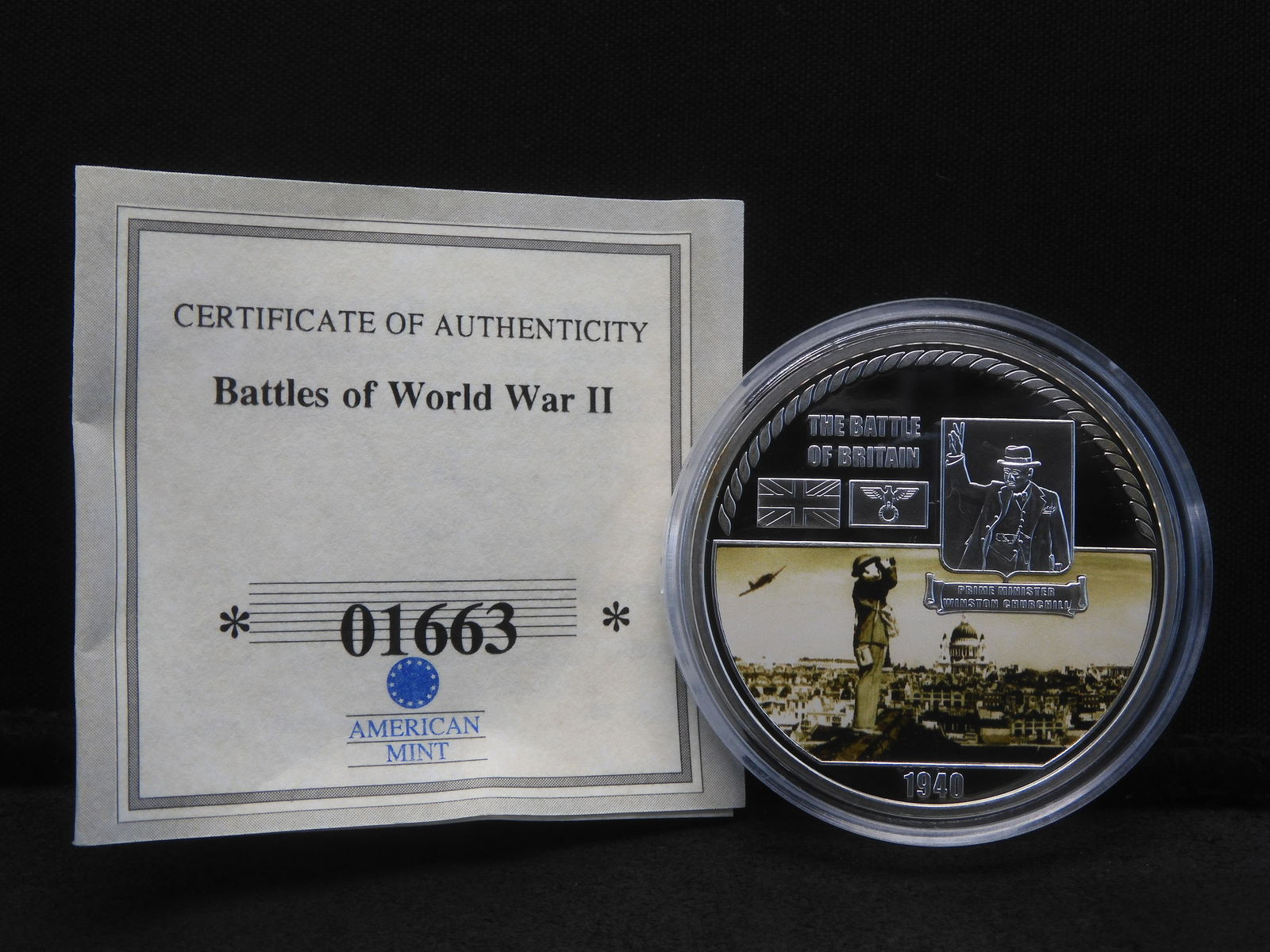 Battles of World War II  - 2009 Proof - Battle of Britain w/ COA & Colorized (1 of 5)