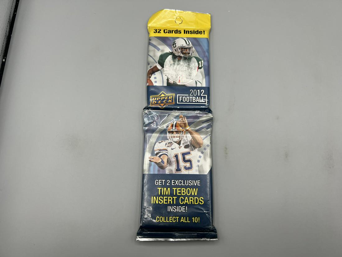 2012 Upper Deck Football Unopened Value Pack - Possible Russell Wilson RC, Andrew Luck RC, Robert (1 of 2)