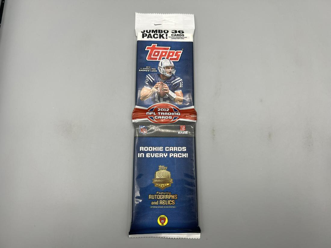 2012 Topps Football Unopened Jumbo Pack - Possible Russell Wilson RC, Andrew Luck RC, Robert Griffin (1 of 2)