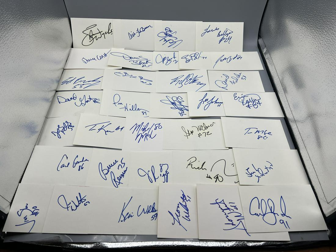 1988 Cincinnati Bengals Super Bowl Team Signed Index Cards Lot of (36) W/ Many Stars - Anthony (1 of 12)