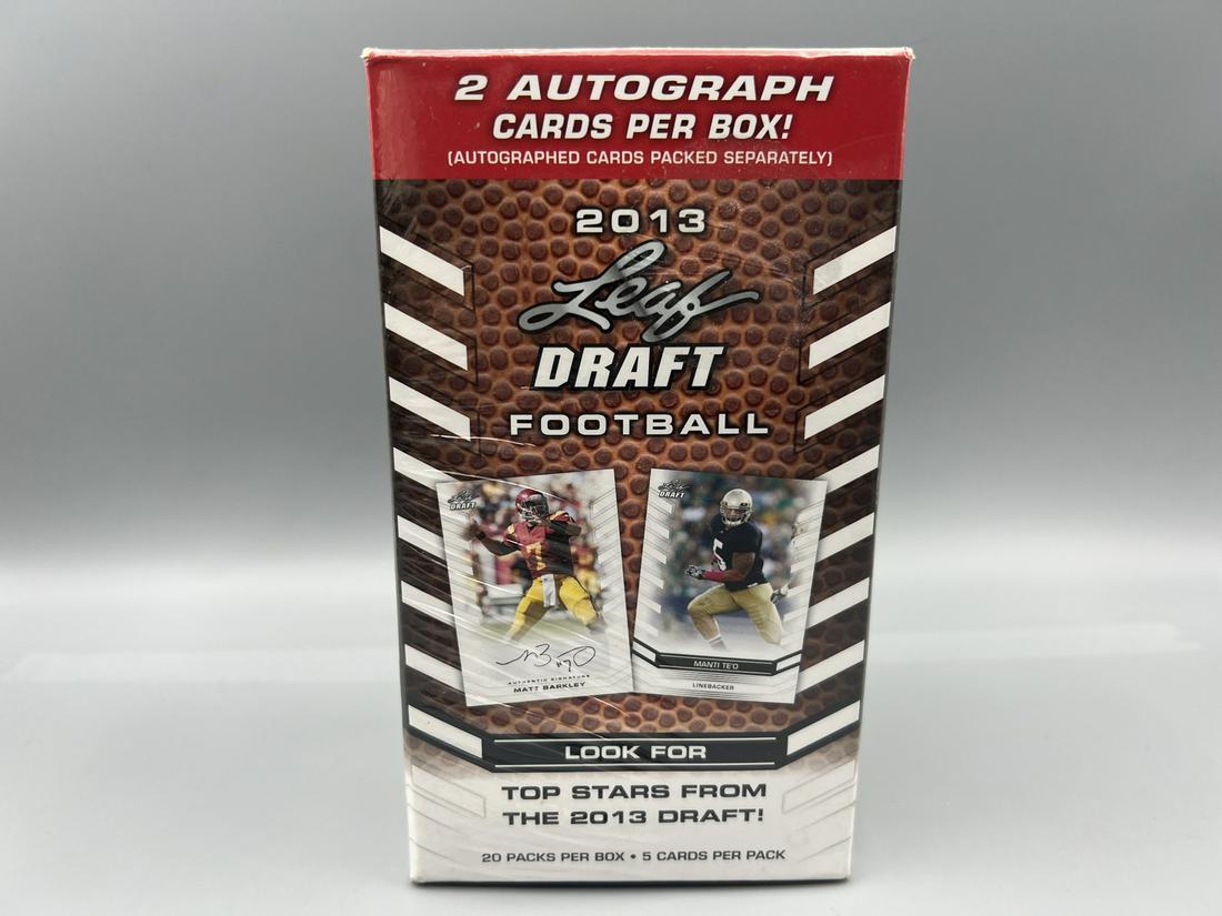 2013 Leaf Draft Football Unopened Blaster Box - 2 Autos Per Box: 2013 Leaf Draft Football Unopened Blaster Box - 2 Autos Per Box