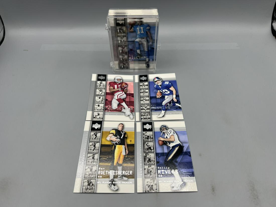 2004 Upper Deck Rookie Premiere Football Complete Set - Rookies of Eli Manning, Ben Roethlisberger, (1 of 3)