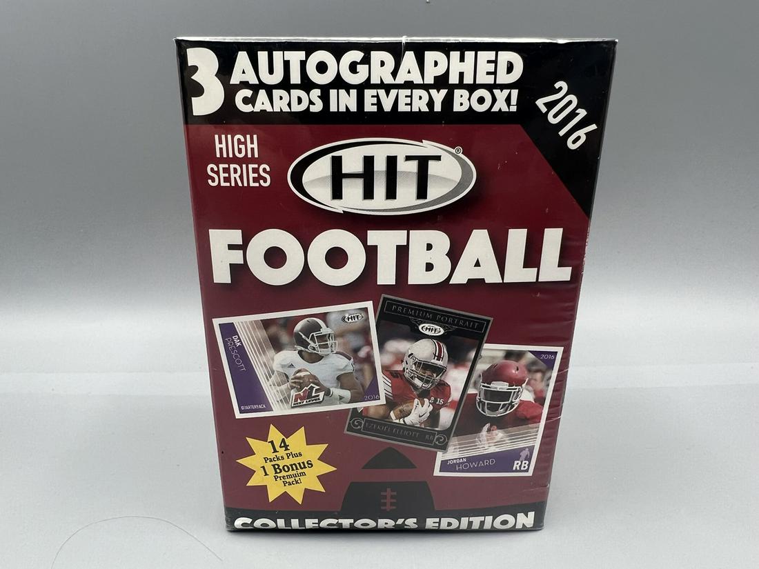 2016 HIT High Series Football Unopened Blaster Box - 3 Autos Per Box: 2016 HIT High Series Football Unopened Blaster Box - 3 Autos Per Box