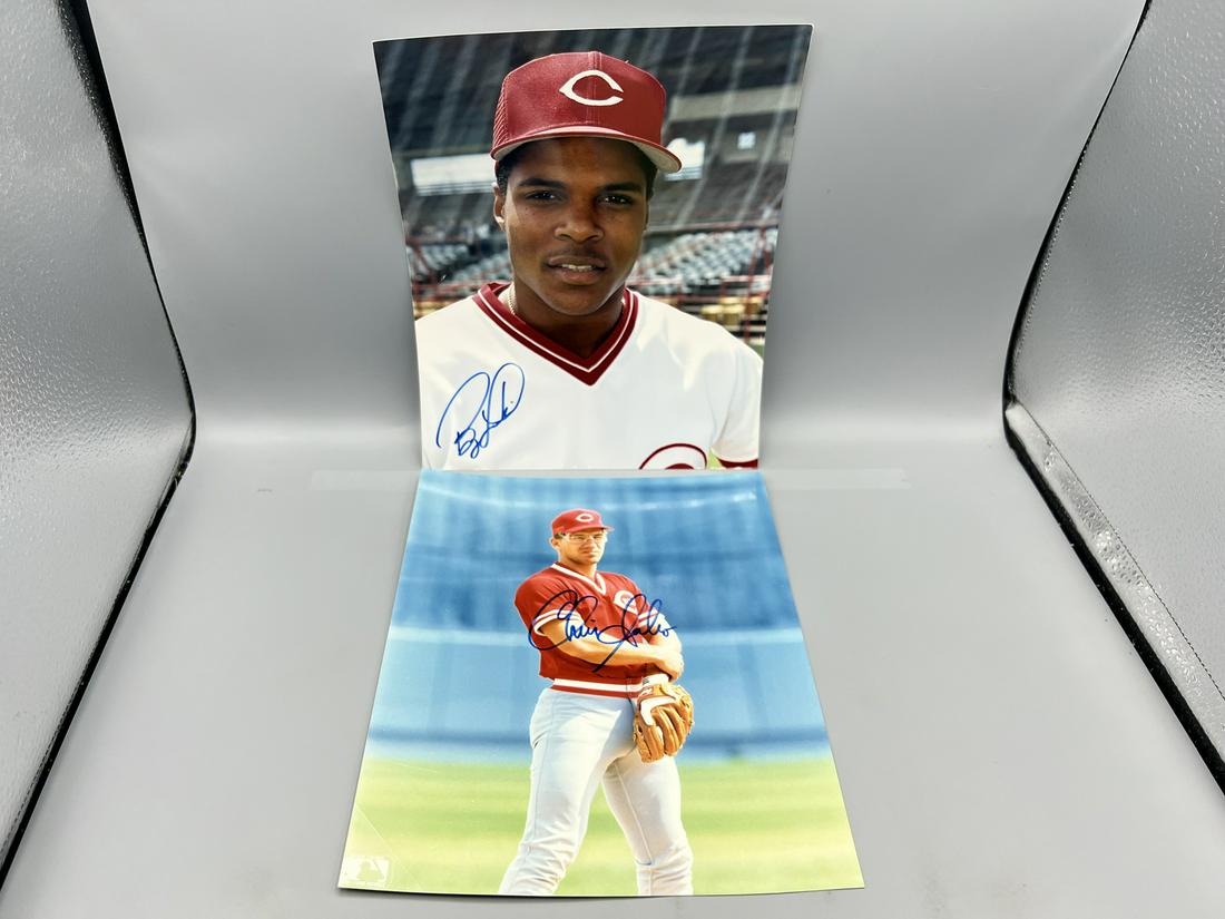 1990 World Series Champions Cincinnati Reds Signed Photos Lot of (10) - No COA's - Barry Larkin: 1990 World Series Champions Cincinnati Reds Signed Photos Lot of (10) - No COA's - Barry Larkin (HOF), Chris Sabo, Paul O'Neill, Tom Browning (Perfect Game Inscription), Jose Rijo, Rob Dibble, Norm Ch