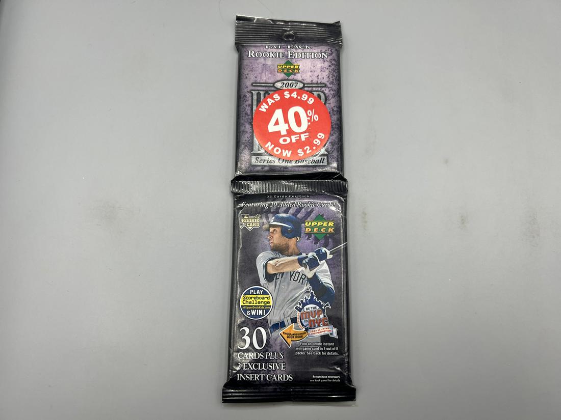 2007 Upper Deck Series 1 Baseball Unopened Rack Pack - Possible Ryan Braun RC, Asdrubal Cabrera RC, (1 of 2)