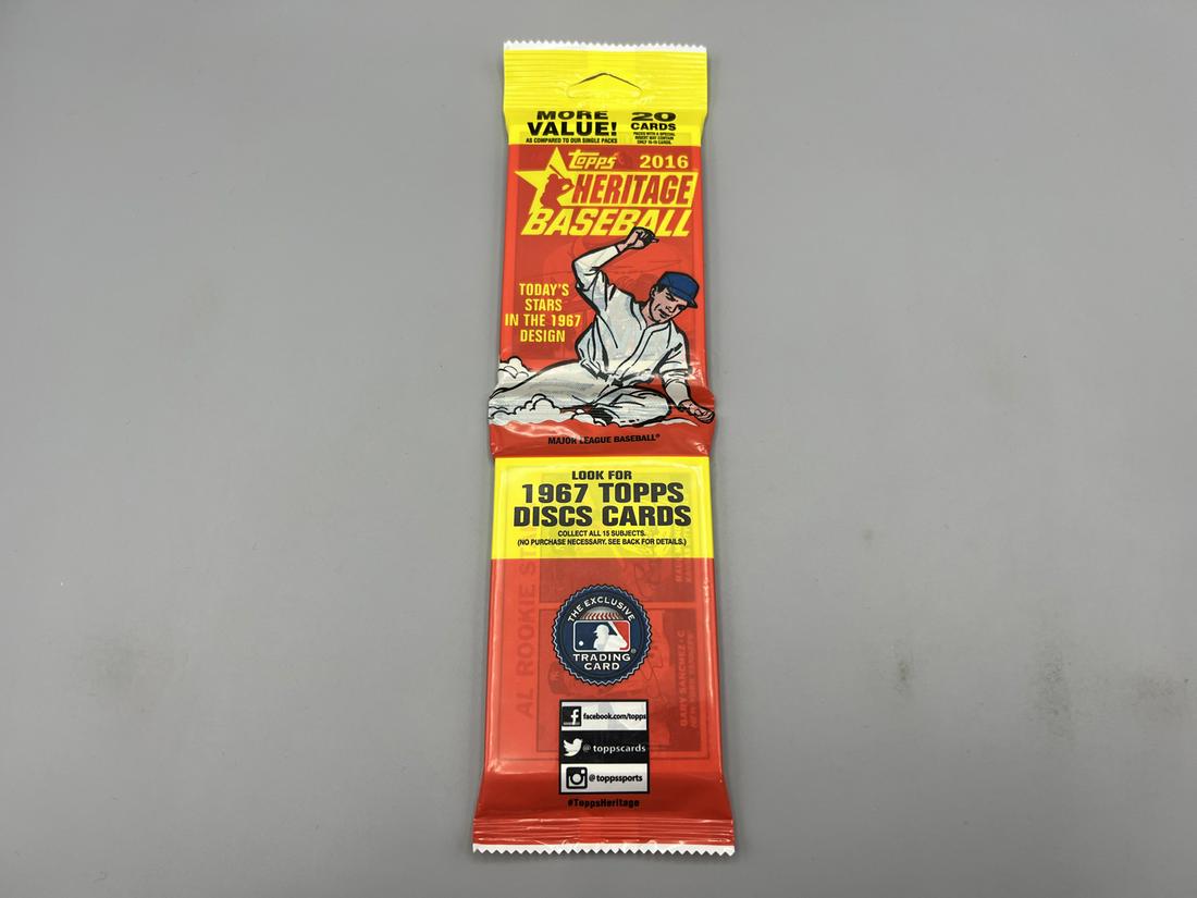 2016 Topps Heritage Baseball Unopened Rack Pack - Possible Joey Gallo RC, Trea Turner RC, Trevor (1 of 2)