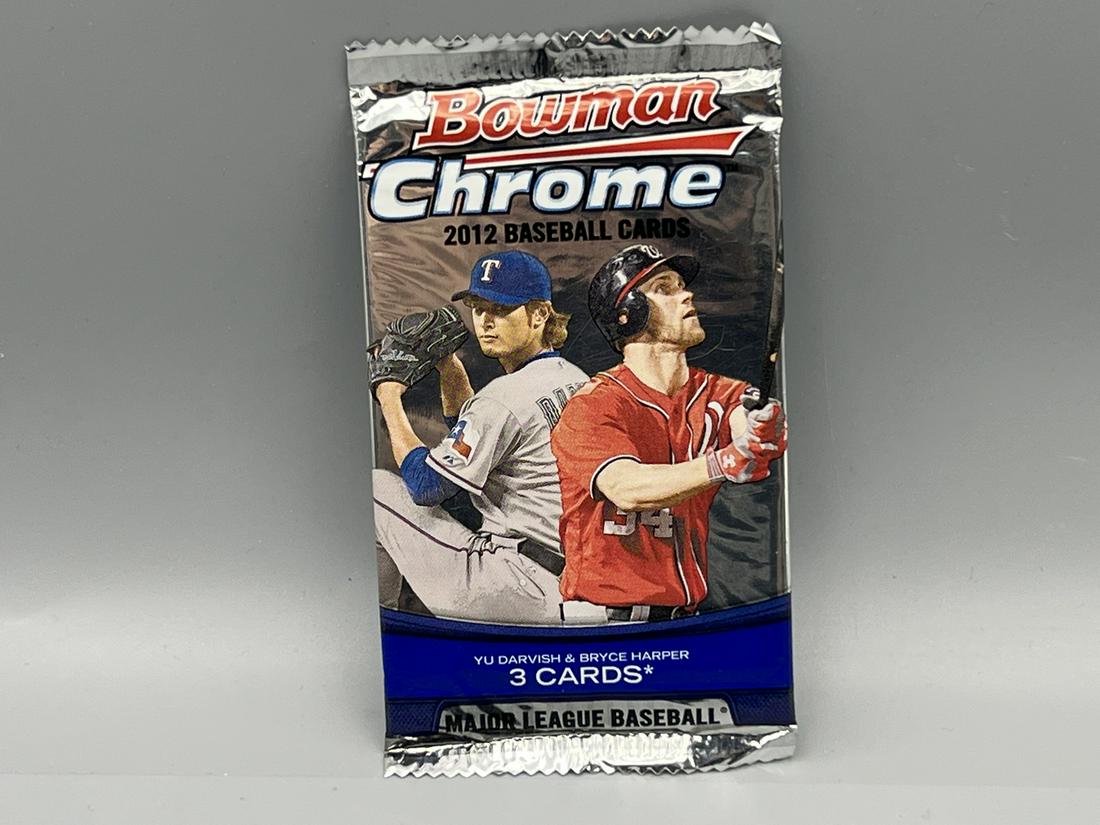 2012 Bowman Chrome Baseball Unopened Pack - Possible Bryce Harper RC & Yu Darvish RC? (1 of 2)