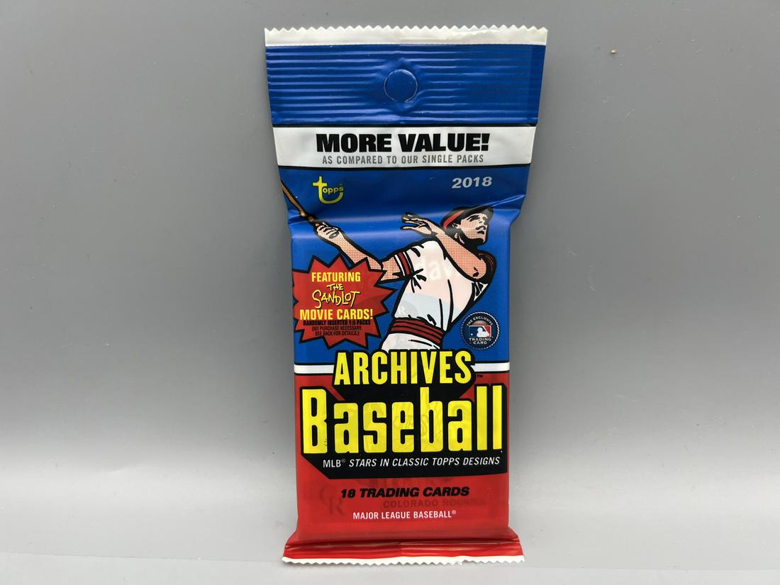 2018 Topps Archives Baseball Unopened Value Pack - Possible Rookies of Shohei Ohtani, Juan Soto, (1 of 2)