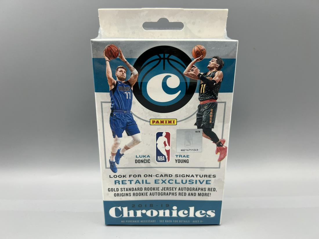 2018-19 Panini Chronicles Basketball Unopened Hanger Box - Possible rookies of Luka Doncic, Trae (1 of 2)