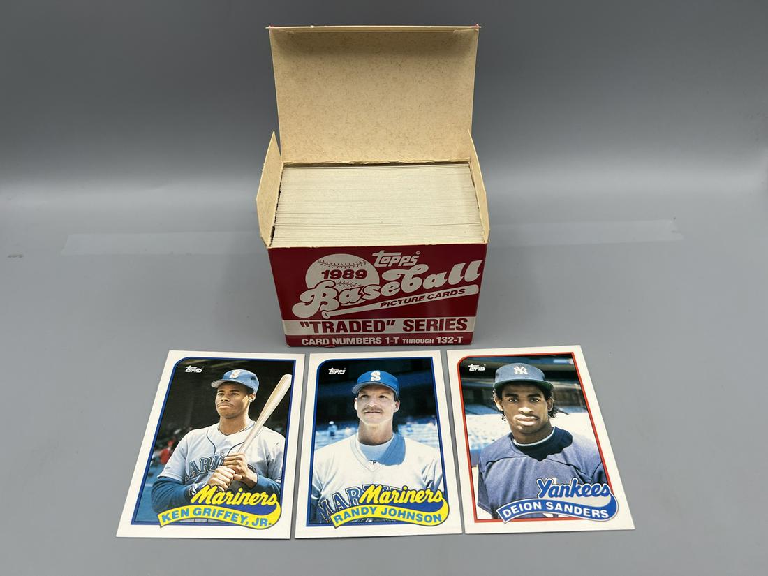 1989 Topps Traded Baseball Complete Set - Ken Griffey Jr, Randy Johnson, Deion Sanders Rookies (1 of 3)