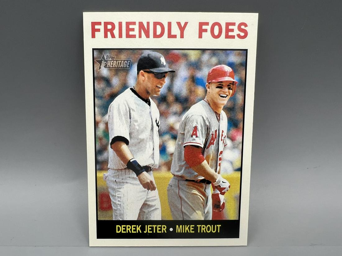 2013 Topps Heritage Friendly Foes Derek Jeter & Mike Trout #41 (1 of 2)