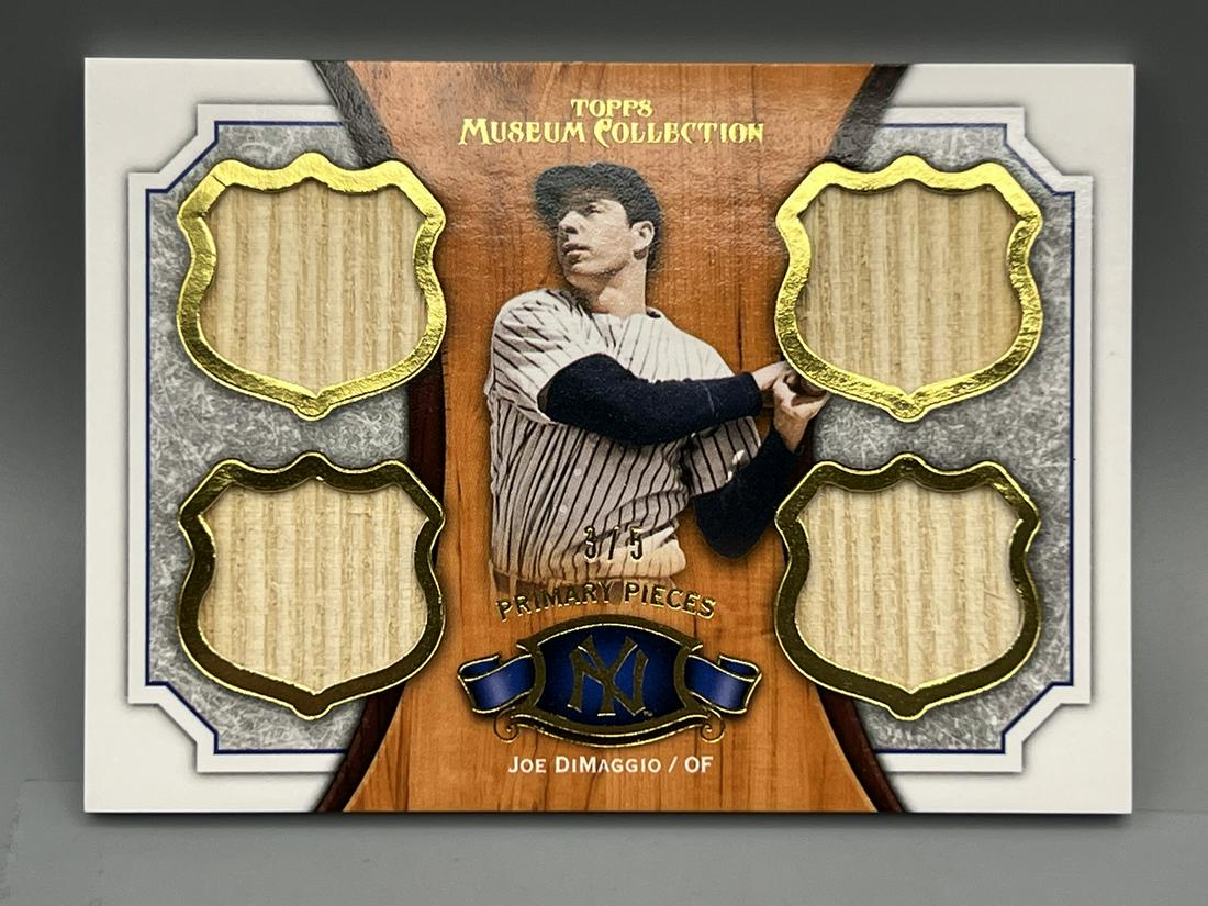 2012 Topps Museum Collection Joe DiMaggio Primary Pieces Quad Bat Relic Card #3/5 (1 of 2)