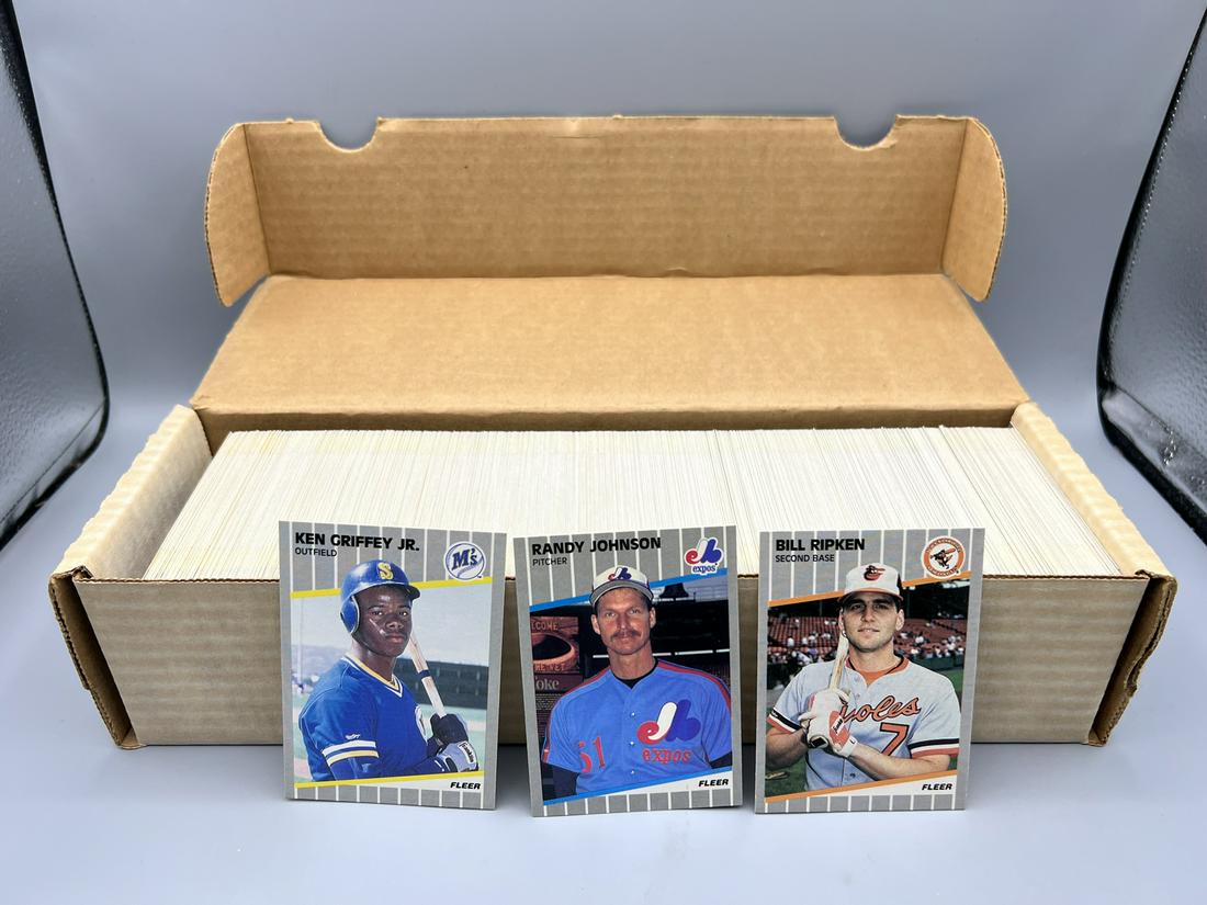 1989 Fleer Baseball Complete Set - Ken Griffey Jr, Randy Johnson Tough Partial Marlboro Visible (1 of 4)