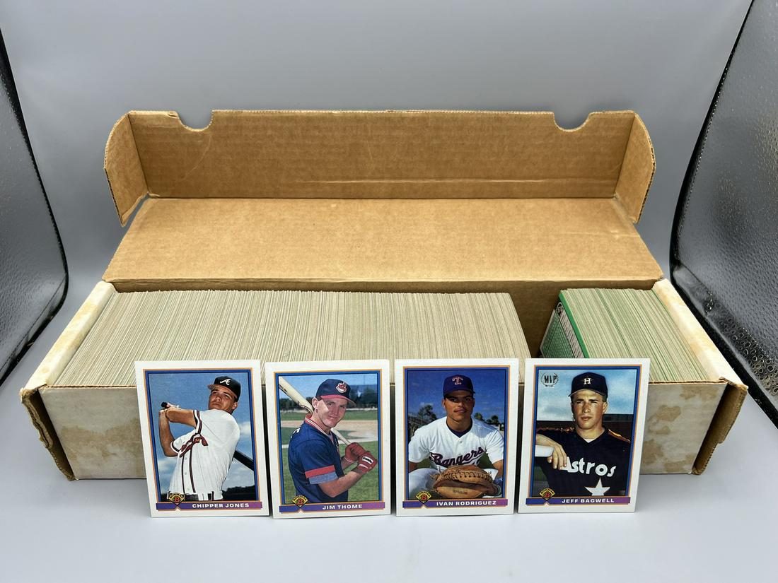 1991 Bowman Baseball Complete Set - Chipper Jones, Jim Thome, Ivan Rodriguez, Jeff Bagwell, Mike (1 of 4)