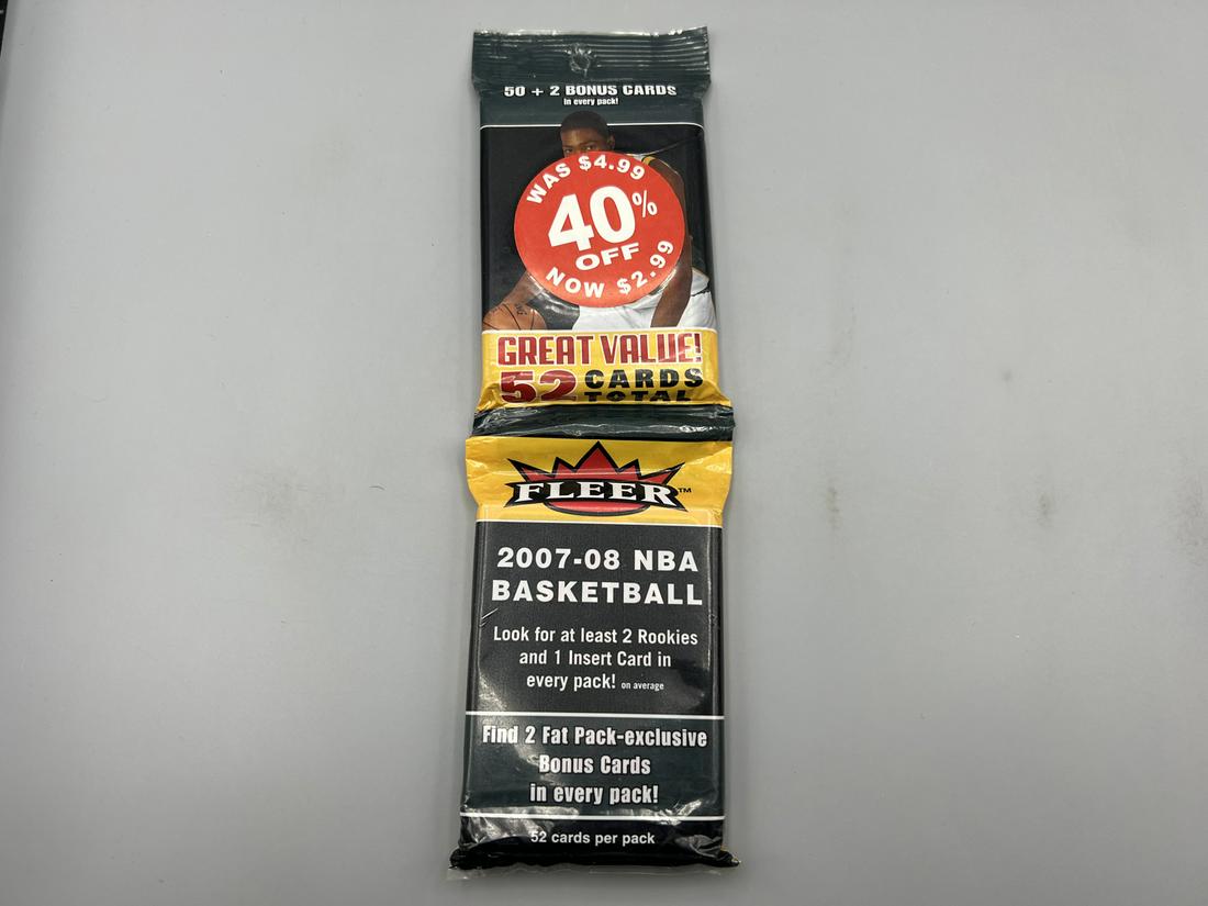 2007-08 Fleer Basketball Unopened Value Pack - Possible Kevin Durant RC (1 of 2)