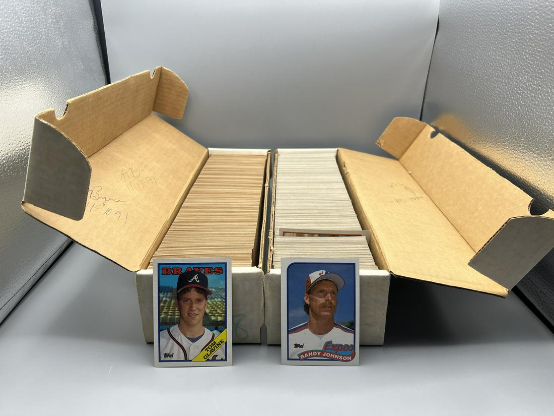 1988 & 1989 Topps Baseball Complete Sets - Tom Glavine & Randy Johnson RCs (1 of 3)