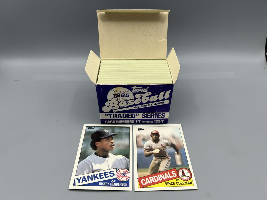 1985 Topps Traded Baseball Set - Vince Coleman RC, Rickey Henderson 1st Yankees Card (1 of 3)