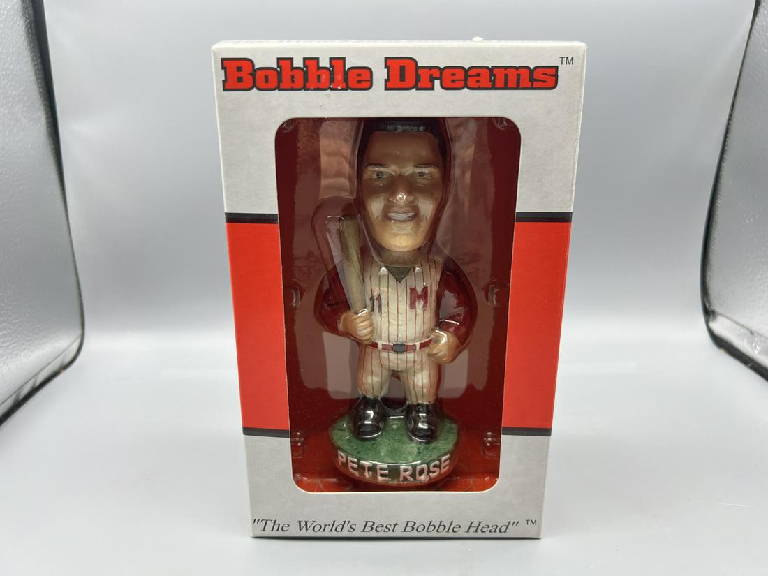 2003 Macon Peaches Pete Rose Cincinnati Reds Bobble Dreams SGA Bobblehead #/5000 (1 of 4)