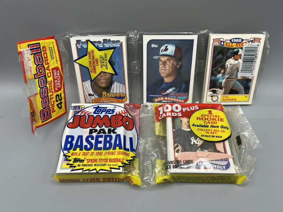 1989 Topps Baseball Unopened Rack Pack W/ Gary Sheffield RC On Front & 1989 Topps Baseball Unopened (1 of 2)