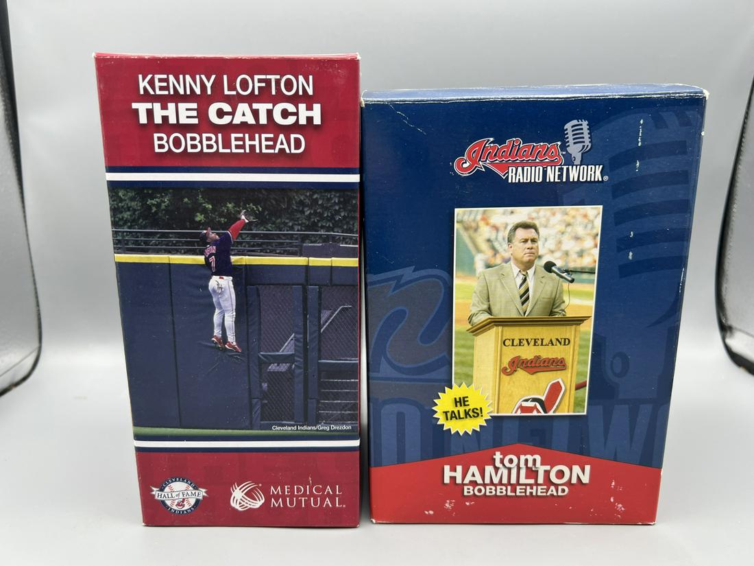Kenny Lofton Cleveland Indians & Tom Hamilton Radio Network SGA Bobbleheads - Lofton Is Detached: Kenny Lofton Cleveland Indians & Tom Hamilton Radio Network SGA Bobbleheads - Lofton Is Detached From Wall - W/ Tickets