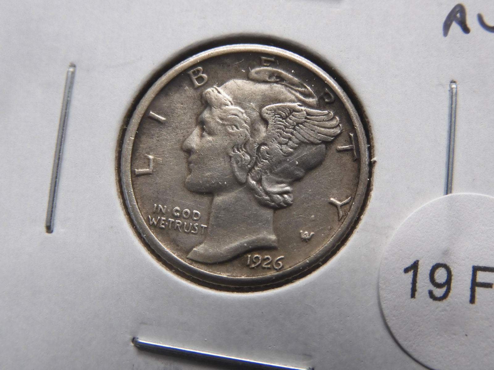1926 Mercury Dime.  AU. (1 of 3)