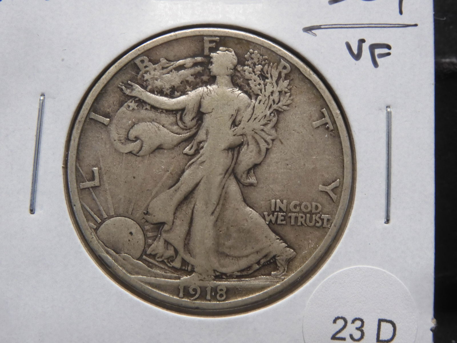 1918-S Walking Liberty Half Dollar VF. (1 of 3)