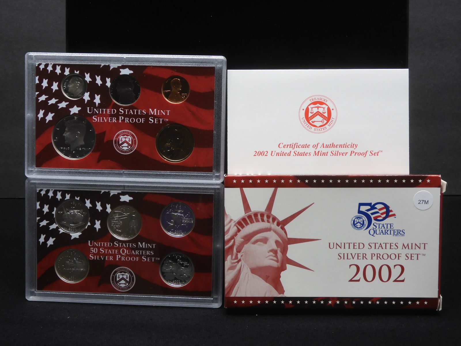 2002-S United States 10-Coin SILVER Proof Set With Original Gov't Packaging & COA. (1 of 7)