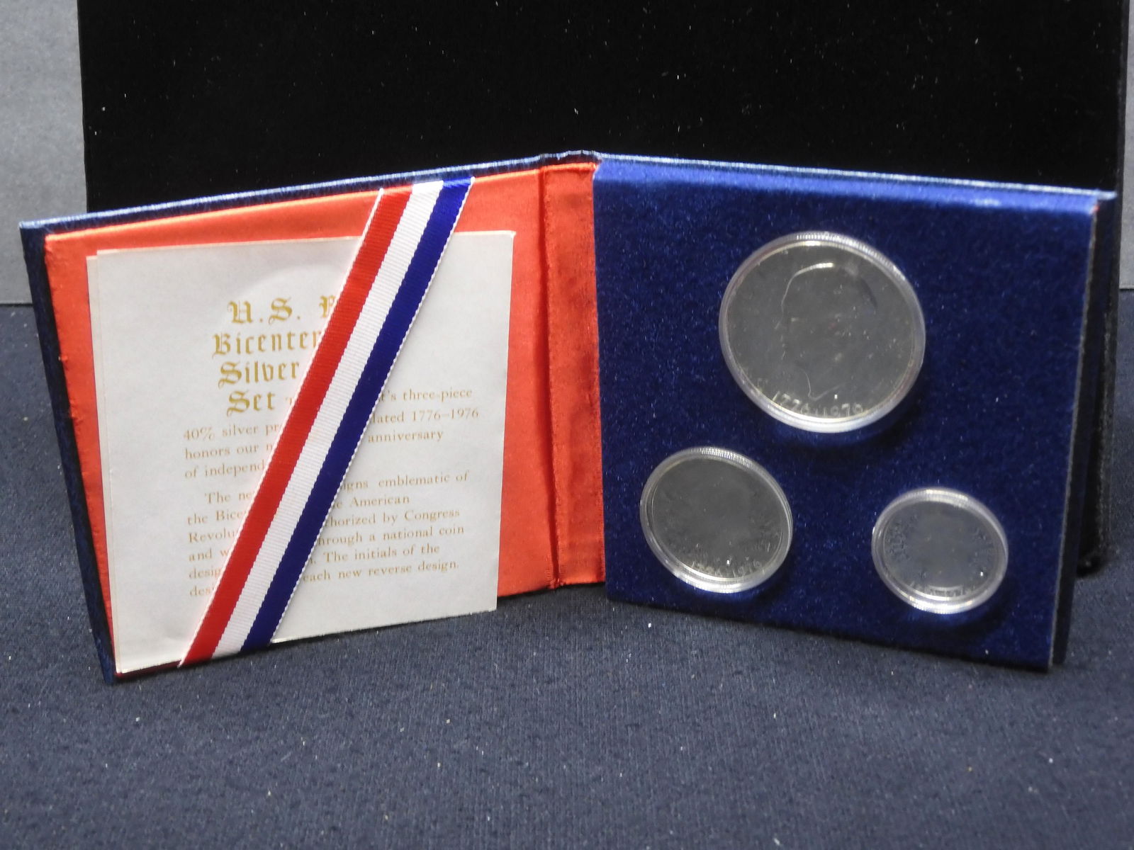 1776-1976-S United States Bicentennial 3-Coin Silver Proof Set With OGP & COA. (1 of 4)