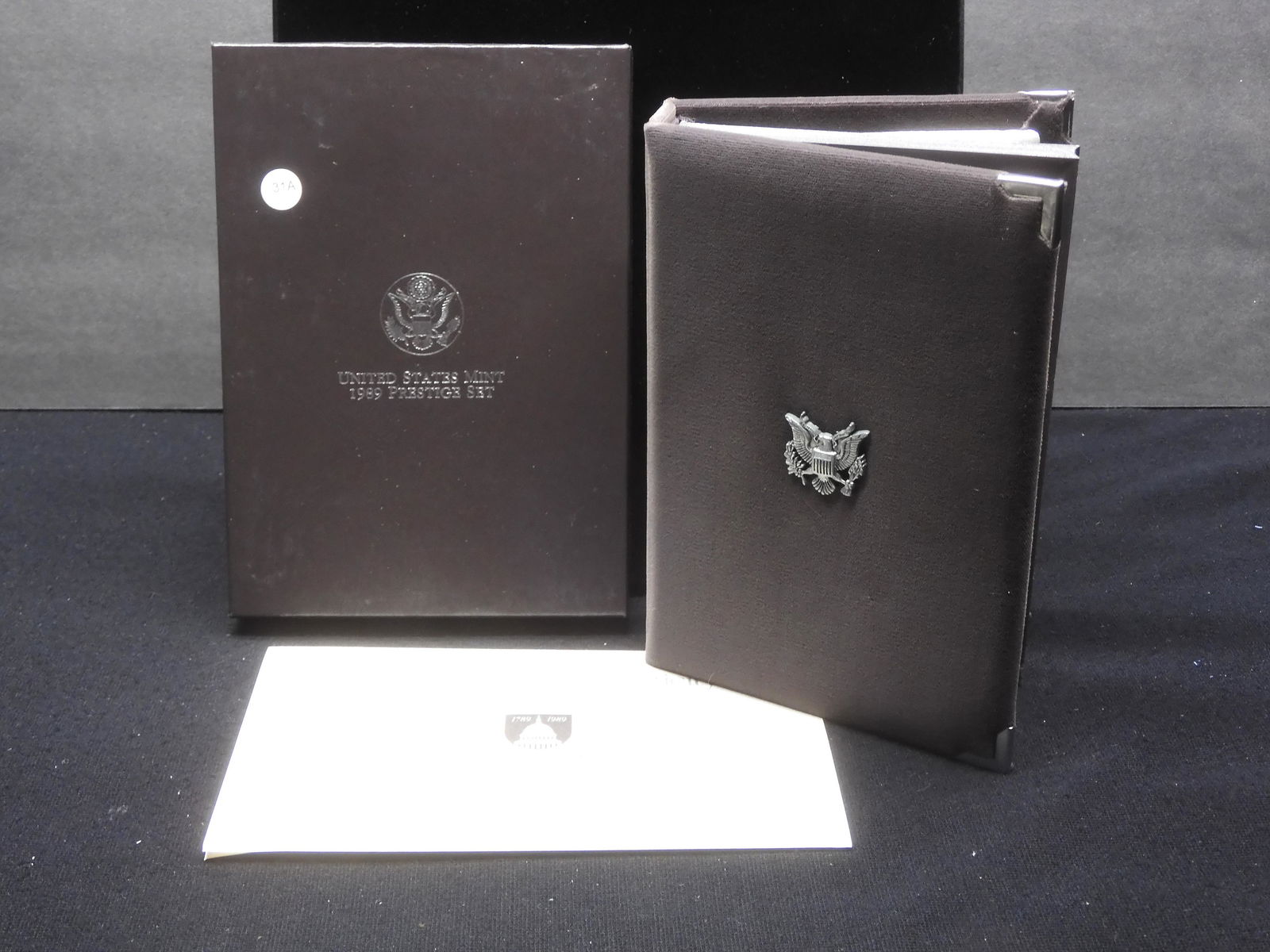 1989-S Prestige Proof Set.  Contains regular coinage plus the Congress Commemorative silver $1 and (1 of 4)