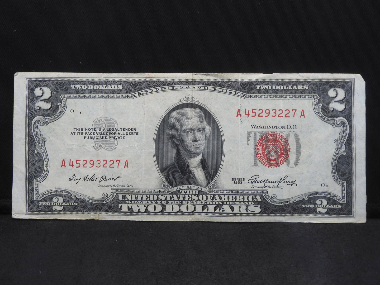 Series 1953 $2.00 Note - RED SEAL (1 of 3)