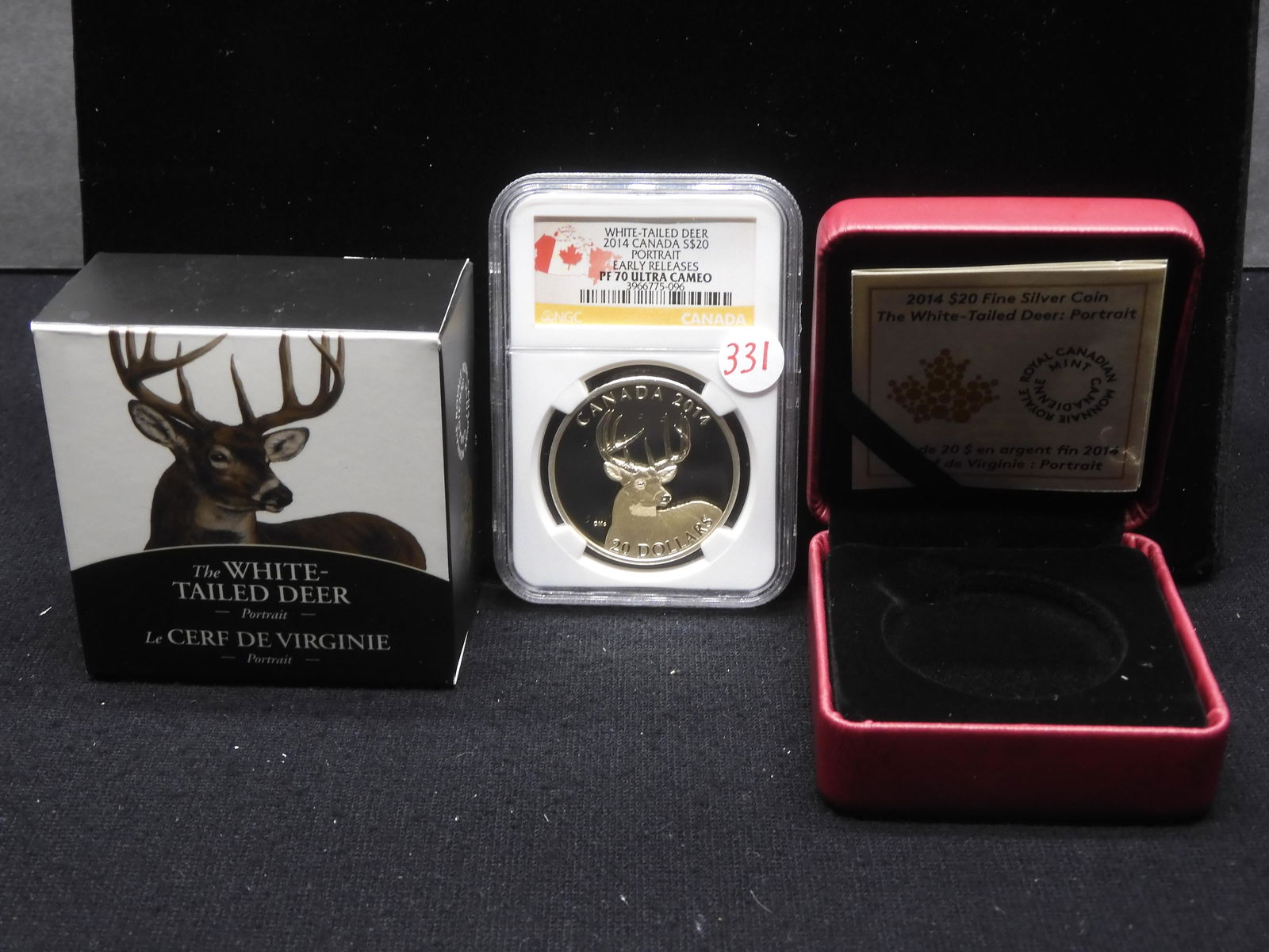 2014 Canada SILVER $20 White-Tailed Deer - Portrais - NGC PF70 Ultra Cameo Early Releases w/ OGP (1 of 6)