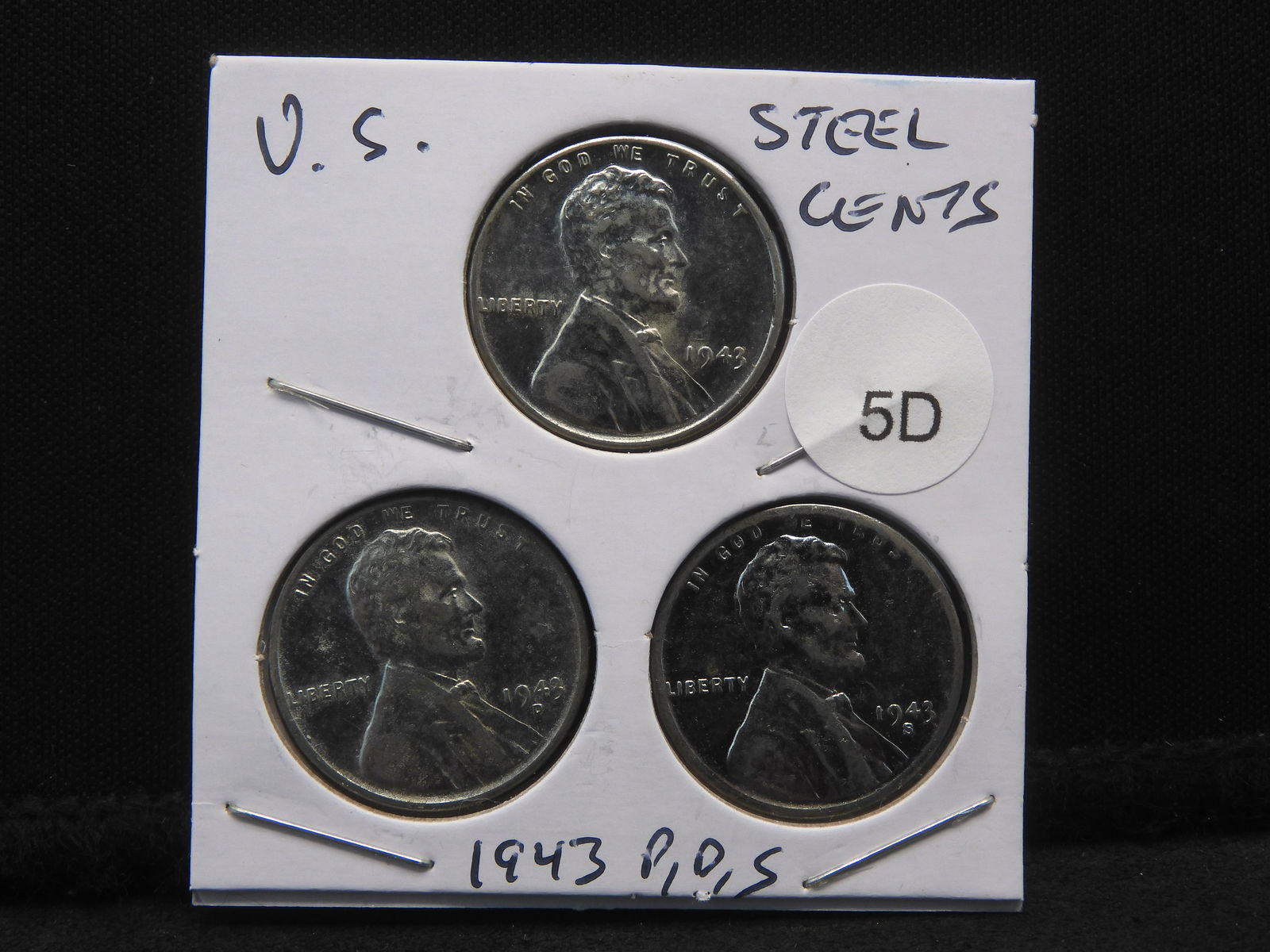 1943 P,D,S, Steel Wheat Cents - Complete Year Set! - WWII Era! (1 of 2)