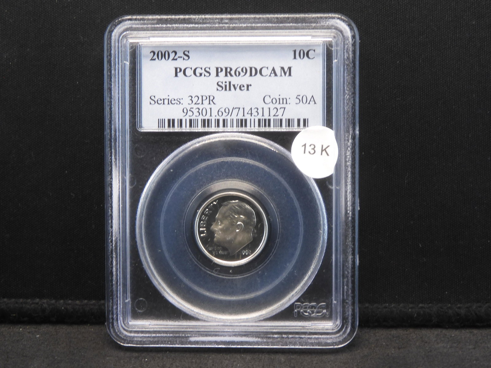 2002-S (SILVER) PCGS PR 69 Deep Cameo - Roosevelt Dime: 2002-S (SILVER) PCGS PR 69 Deep Cameo - Roosevelt Dime