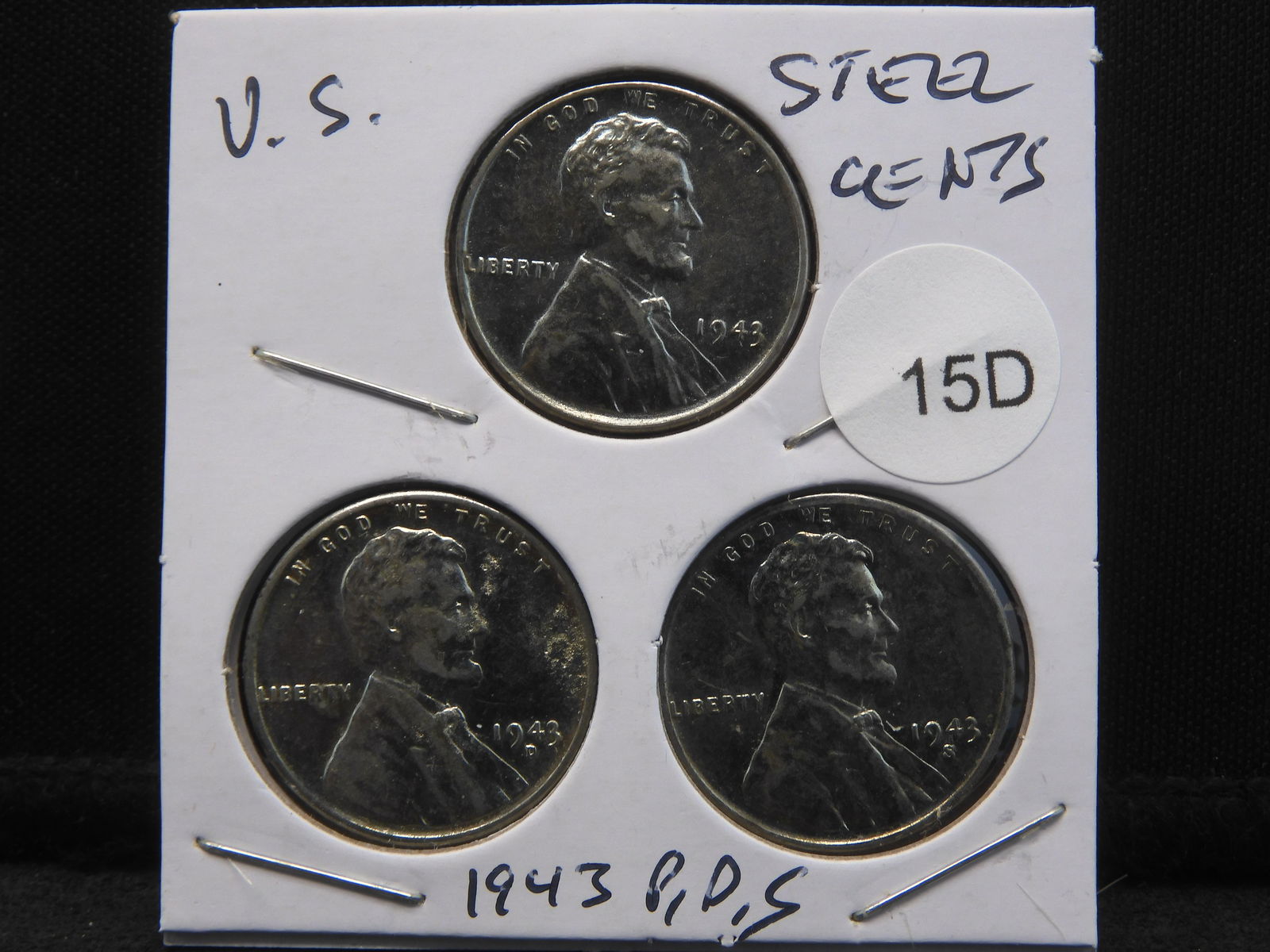1943 P,D,S, Steel Wheat Cents - Complete Year Set! - WWII Era! (1 of 2)